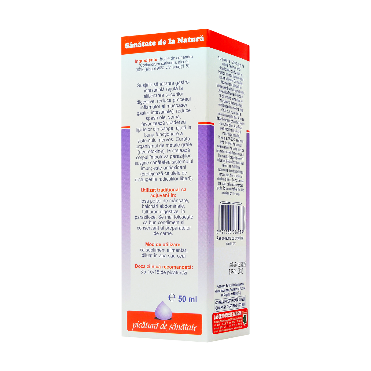 Tinctura coriandru 50 ml