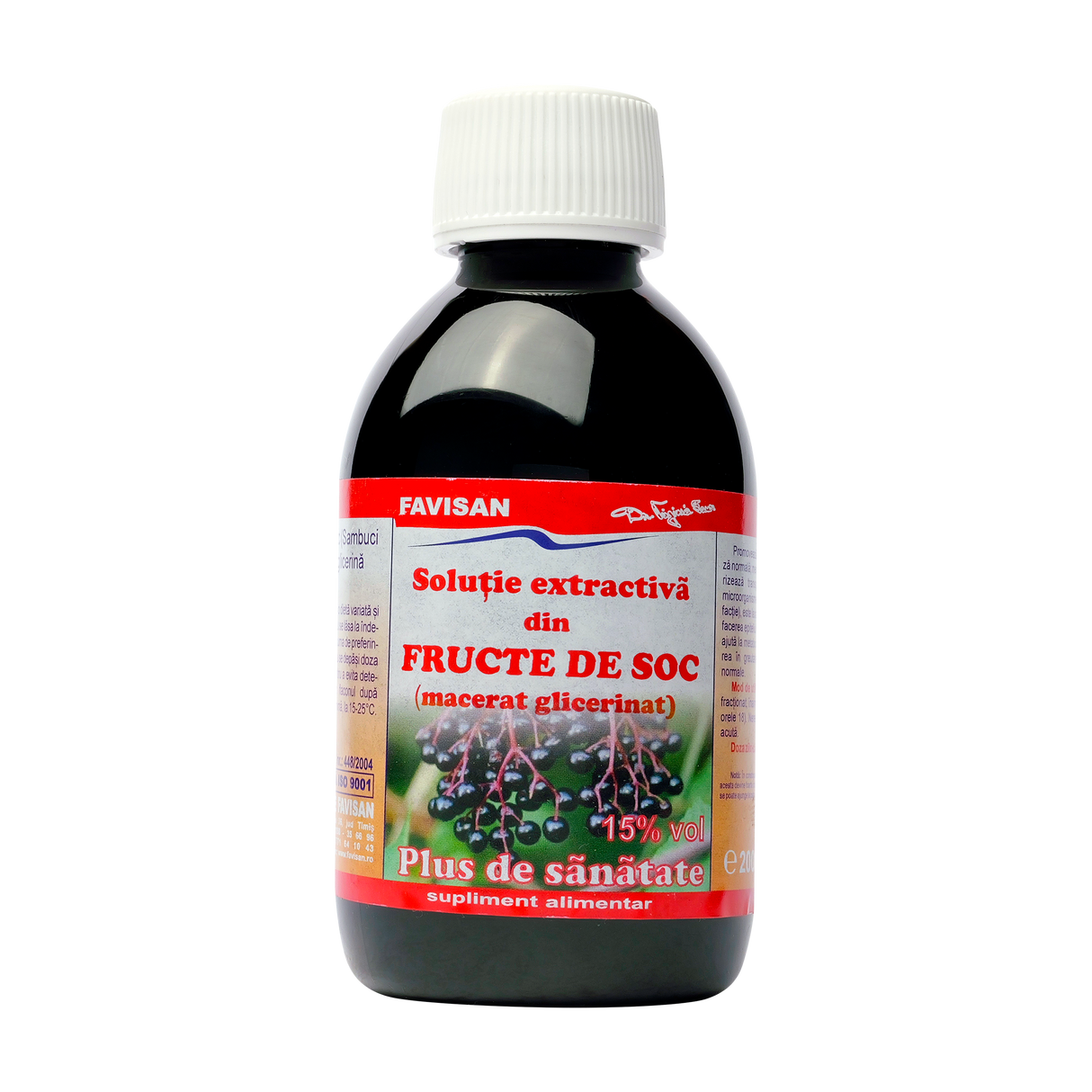 Solutie extractiva fructe soc 200 ml