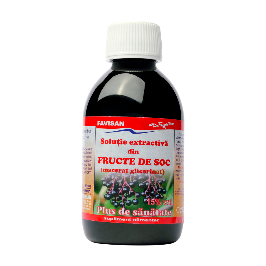 Solutie extractiva fructe soc 200 ml