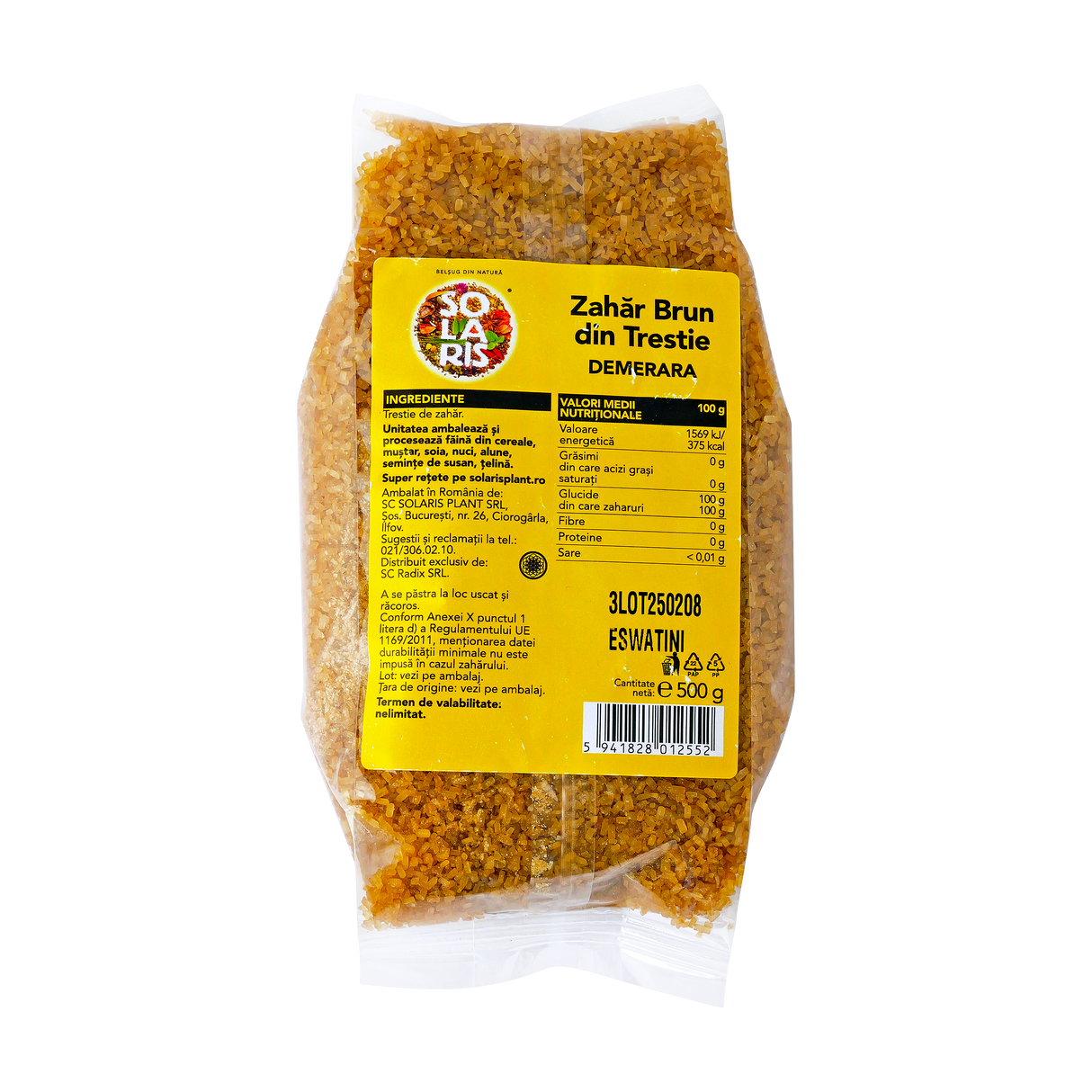 Zahar brun din trestie Demerara 500 g