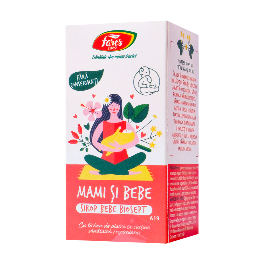Sirop biosept indulcit cu fructoza mami&bebe 100 ml