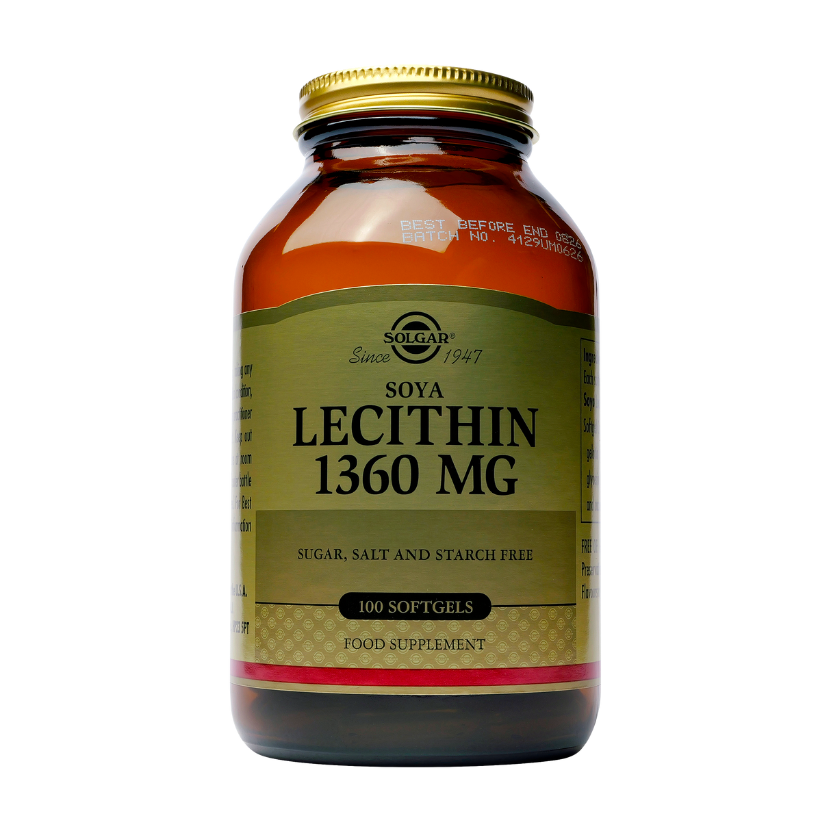 Lecitina din soia 1360 mg 100 capsule