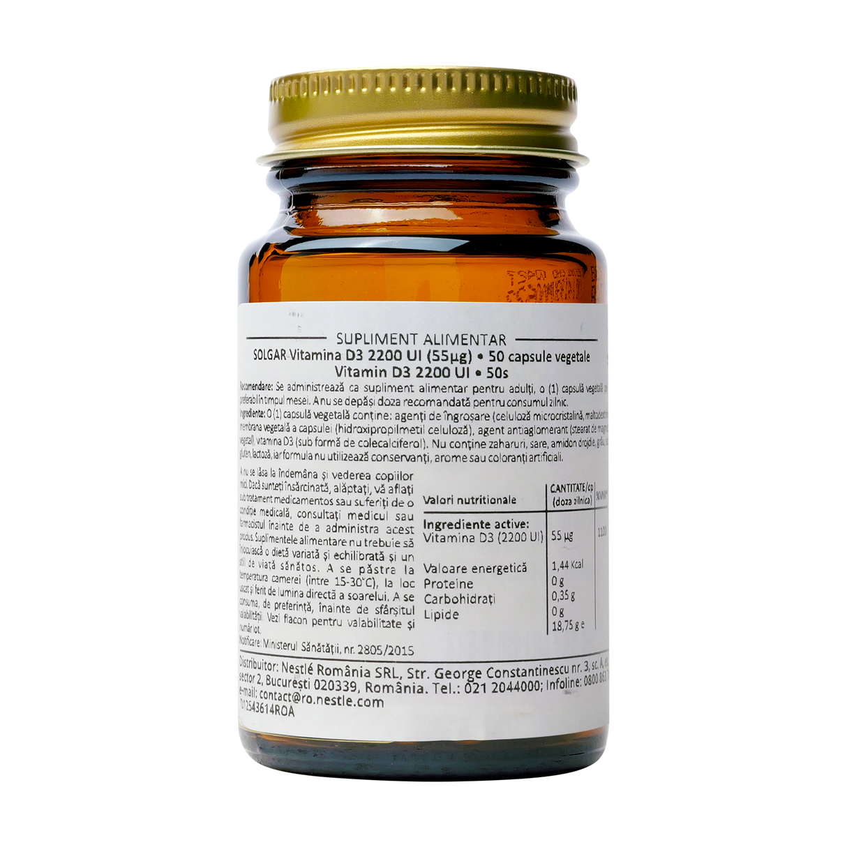 Vitamina D3 - 2200 IU 50 capsule