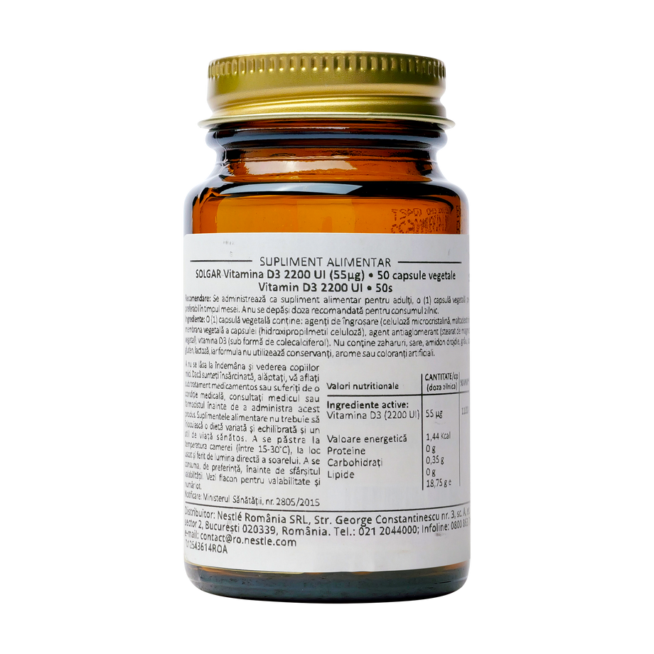 Vitamina D3 - 2200 IU 50 capsule