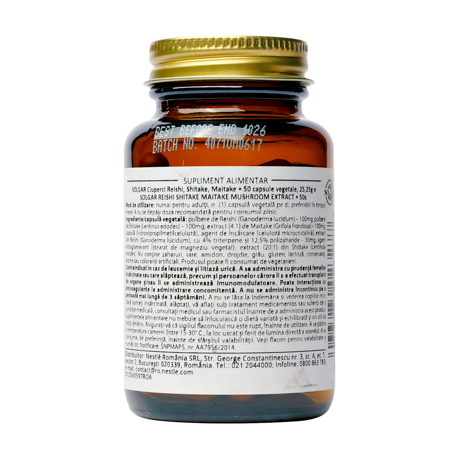 Reishi shiitake maitake mushroom extract 50 capsule