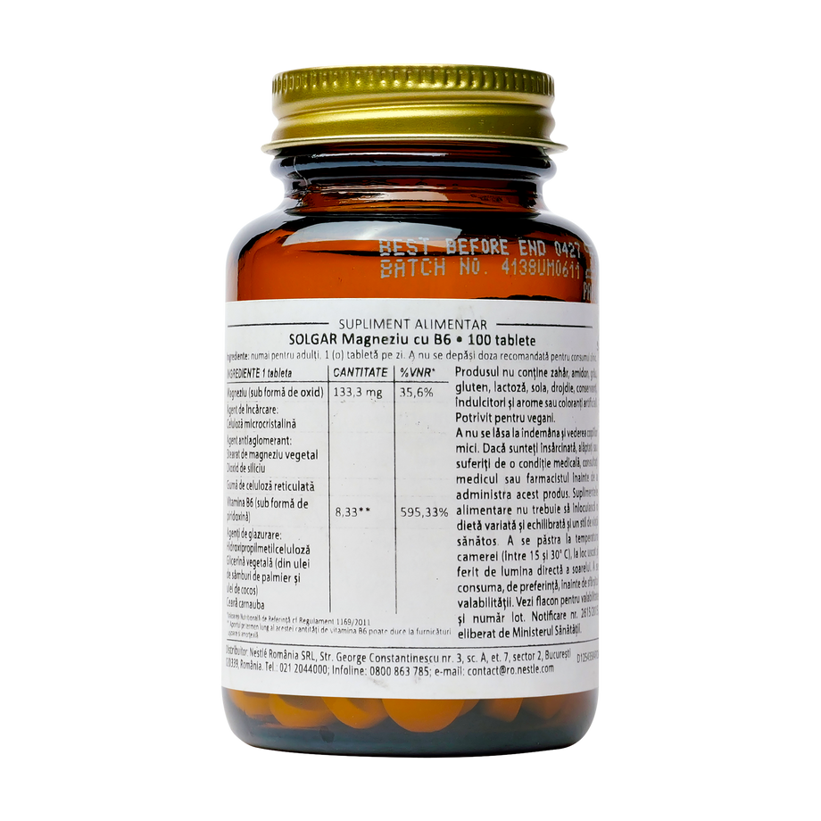 Magneziu cu Vitamina B6 100 tablete