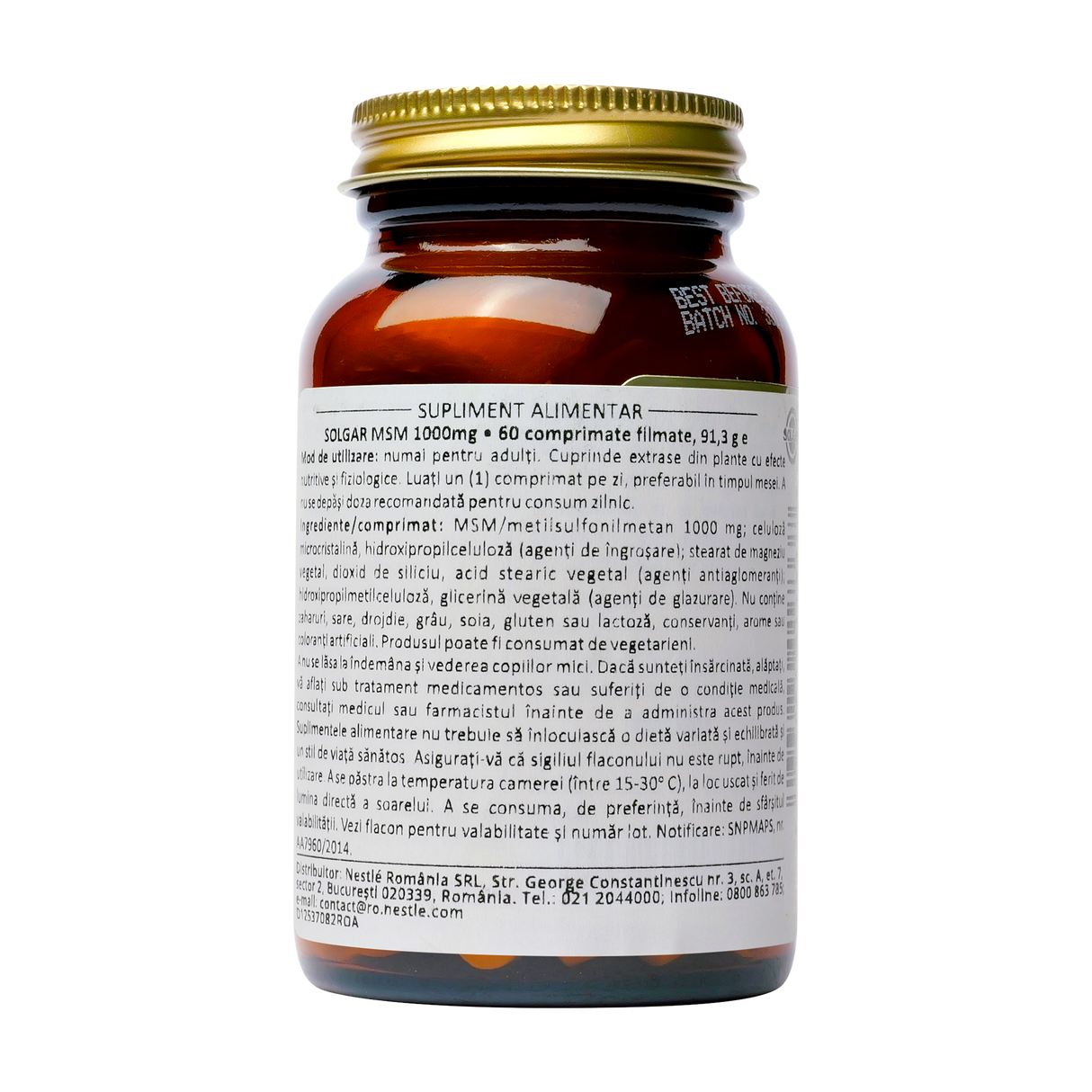 Msm 1000mg 60 comprimate