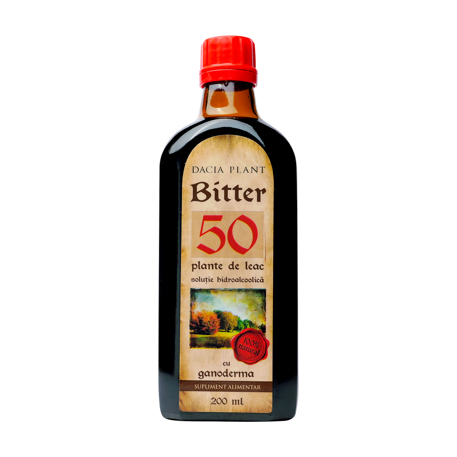 Bitter 50 plante cu ganoderma 200 ml