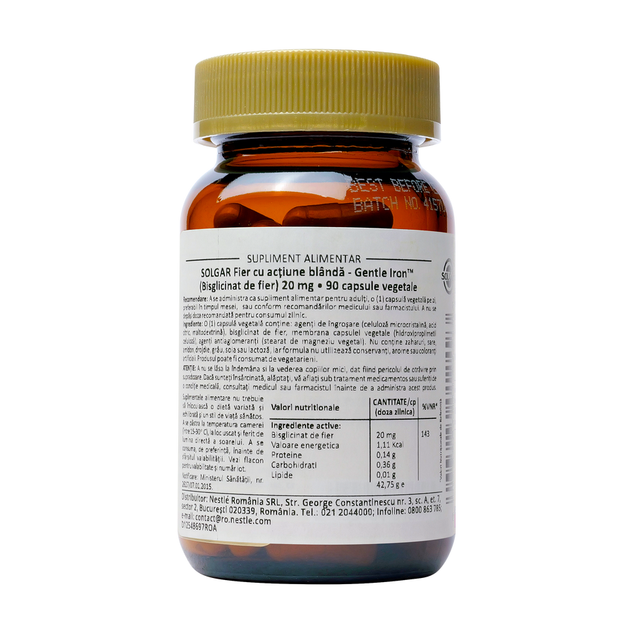 Gentle iron 20mg 90 capsule