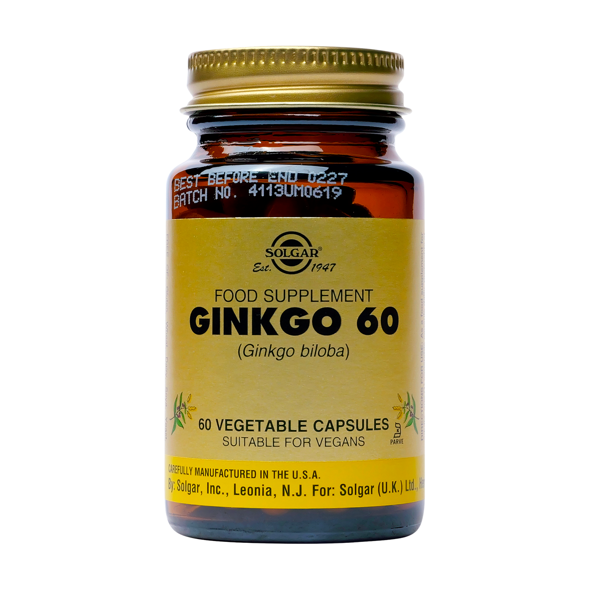 Ginkgo biloba 60mg 60 capsule