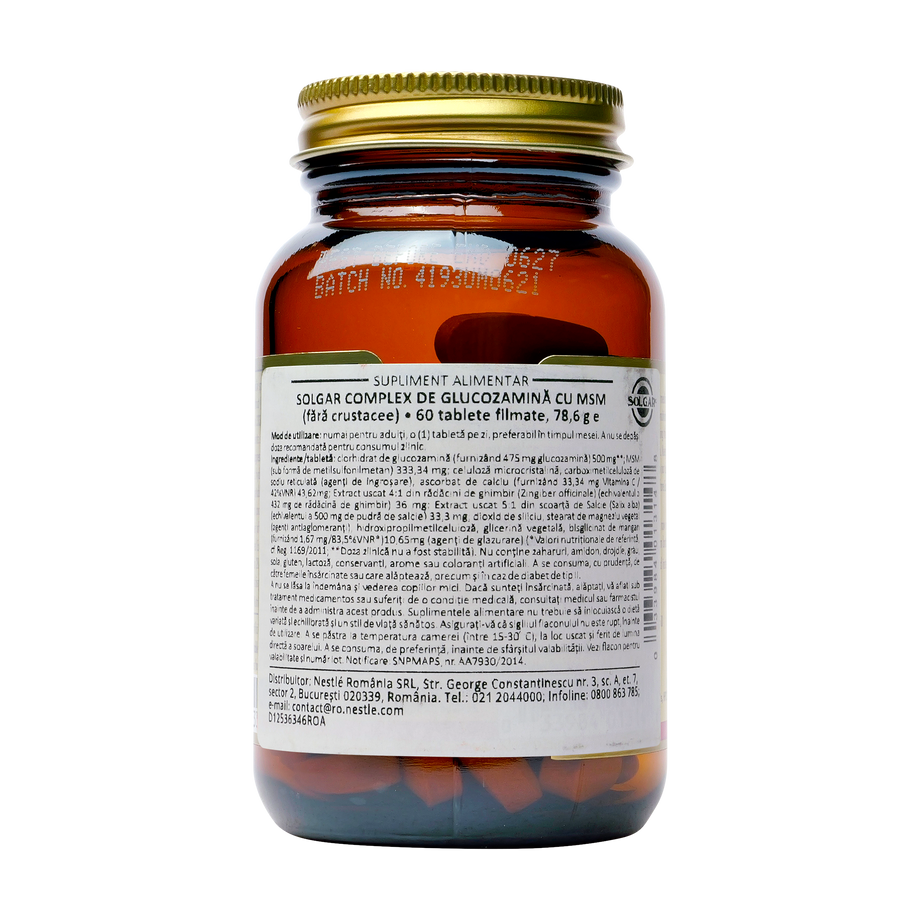 Glucosamine msm complex shellfish free 60 comprimate