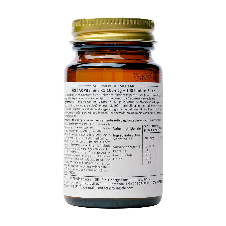 Vitamin K1 100mcg 100 tablete