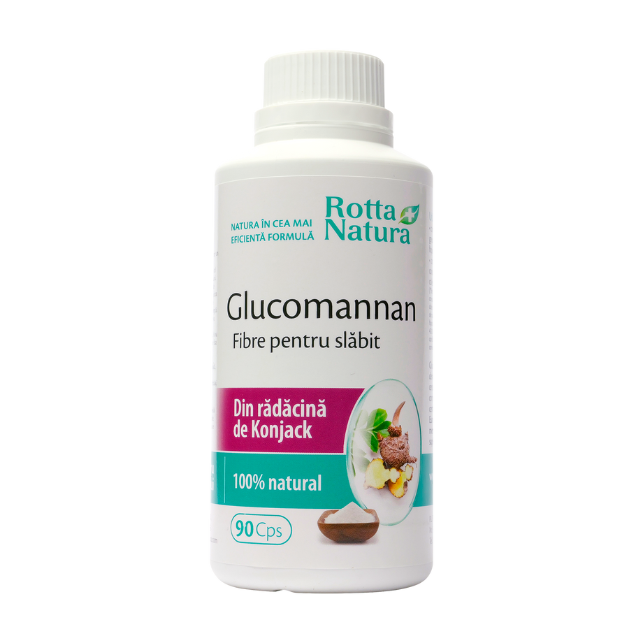 Glucomannan fibre pentru slabit din konjac 90 capsule