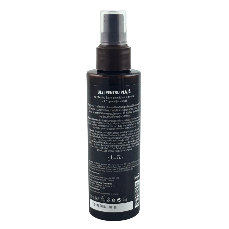 Ulei plaja Oliv SPF 6 cu ulei de morcov, ulei de masline si vitamina E 150 ml