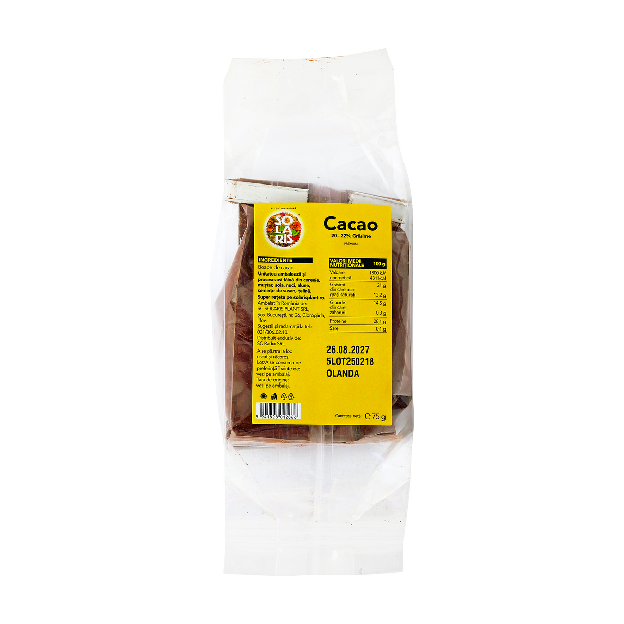 Cacao 20-22% grasime 75 g – Solaris
