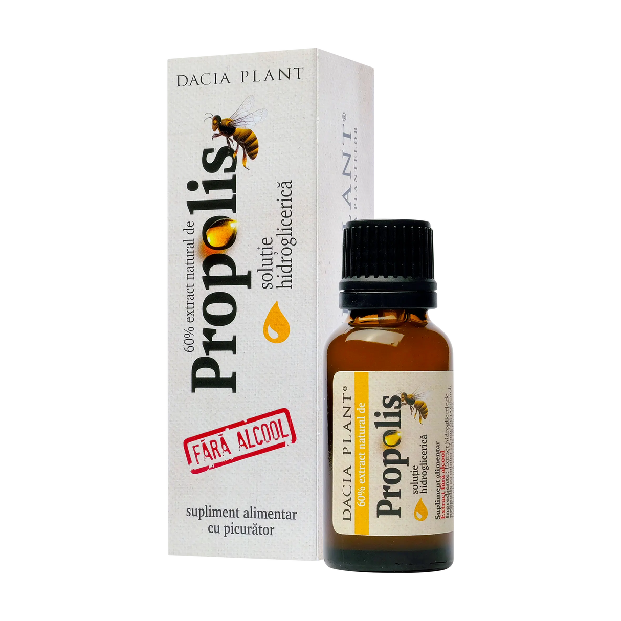 Propolis fara alcool cu picurator 20 ml