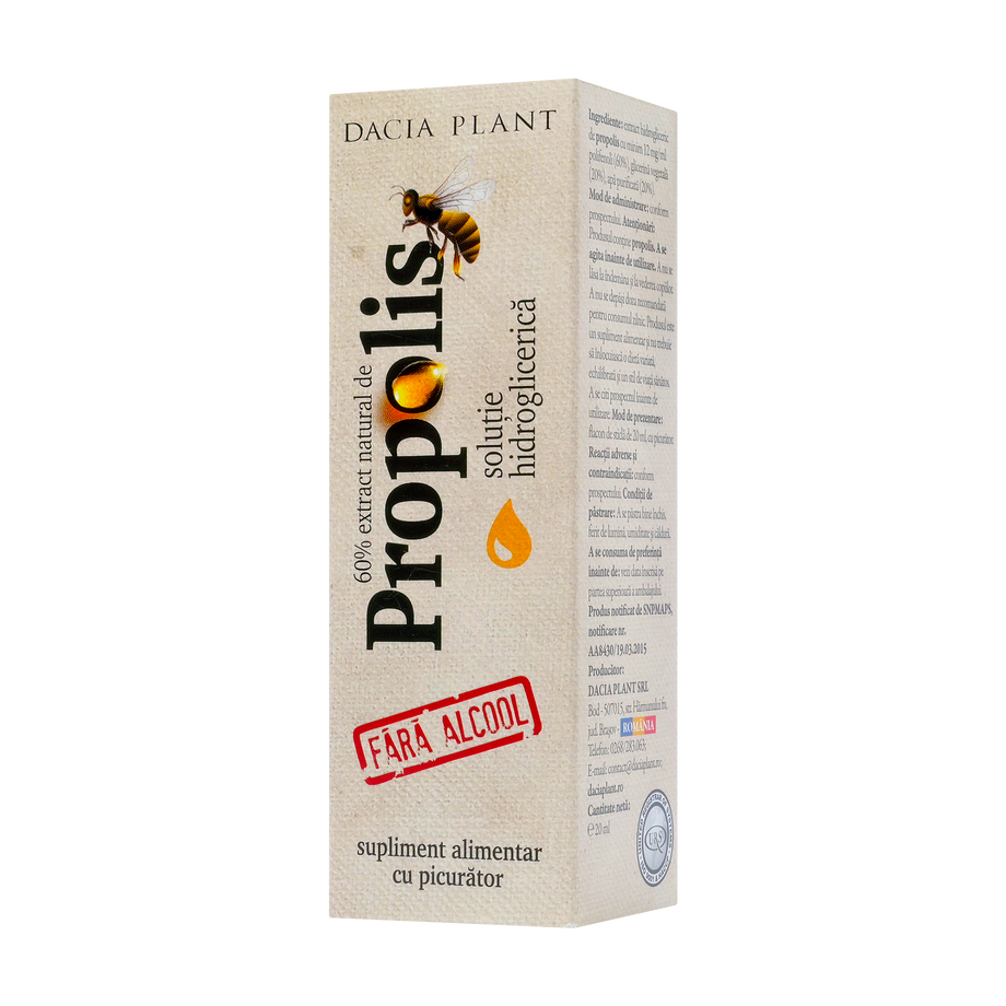Propolis fara alcool cu picurator 20 ml