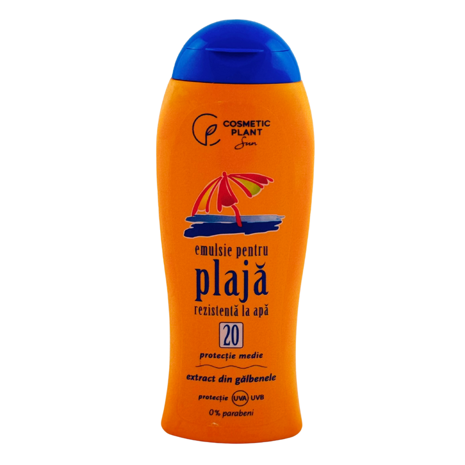 Emulsie plaja cu galbenele SPF 20 rezistenta la apa 200 ml