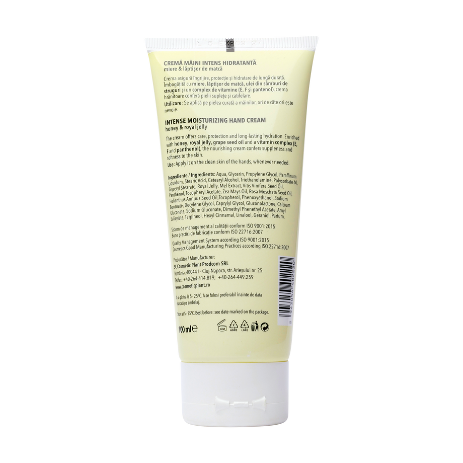 Crema maini hidratanta cu miere si laptisor matca 100 ml