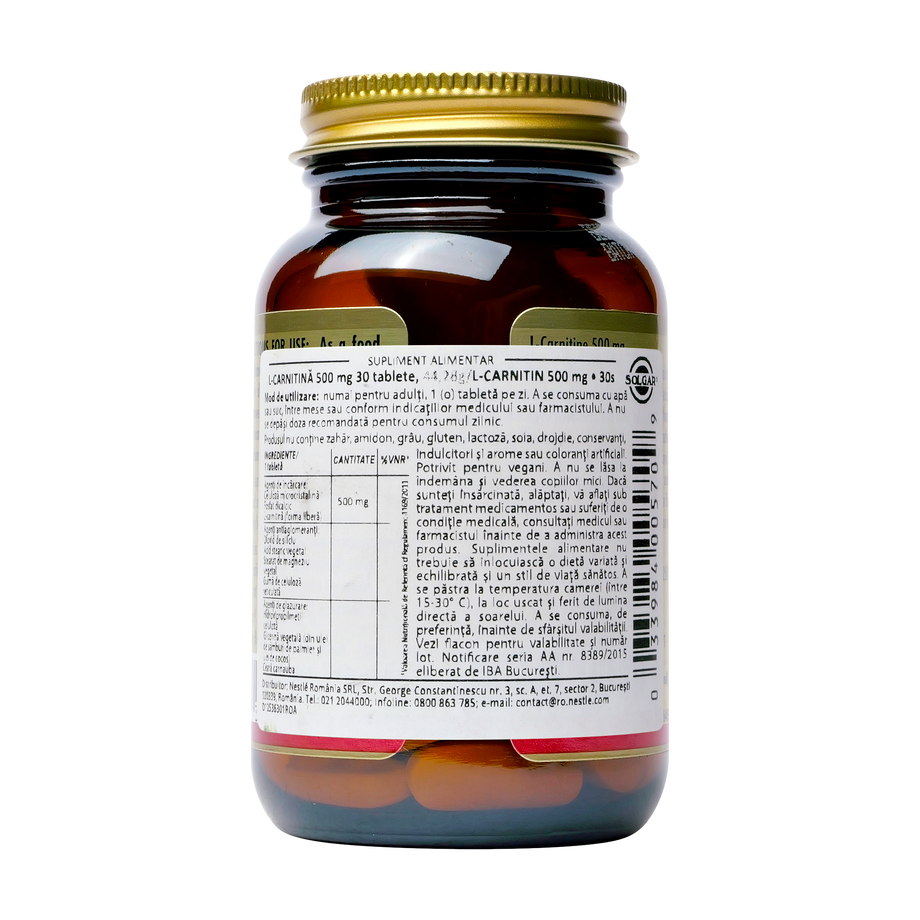 L-carnitine 500mg 30 tablete