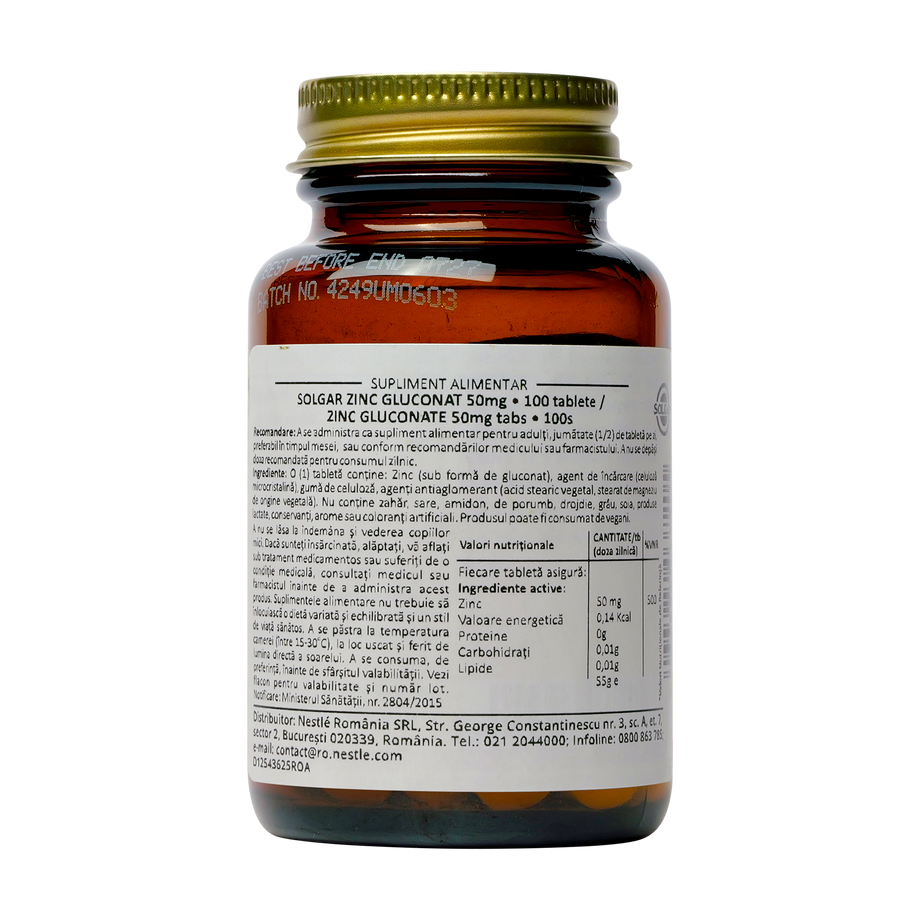 Zinc gluconate 50mg 100 tablete