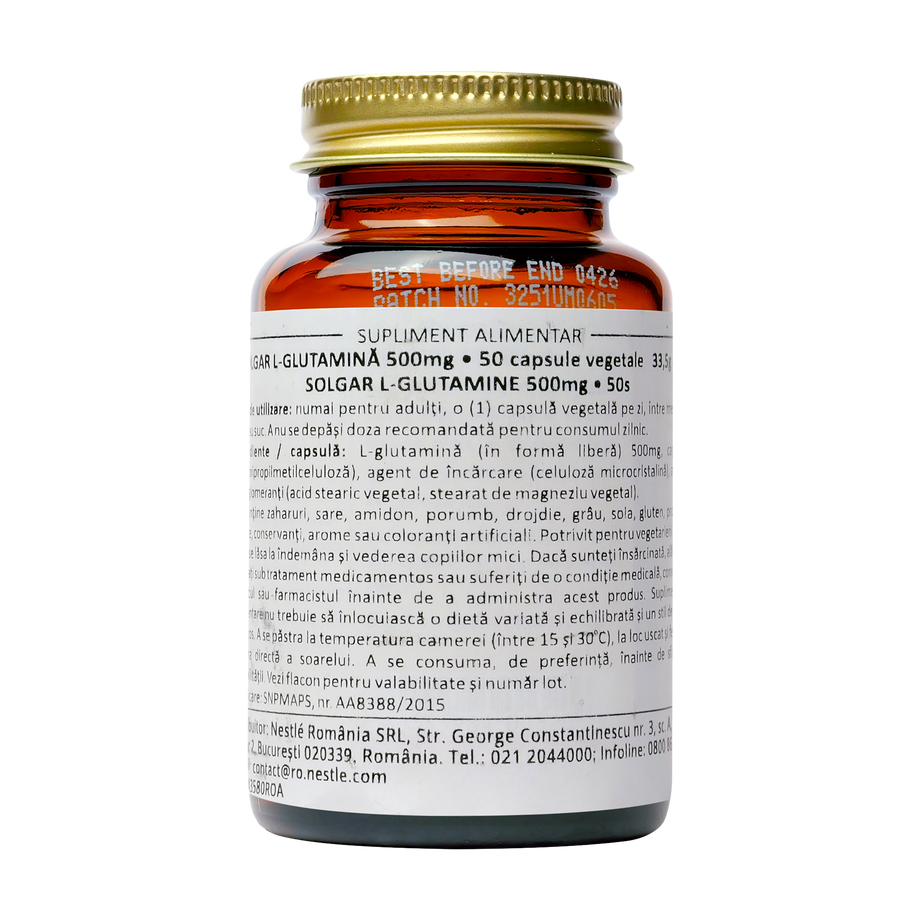L-glutamine 500mg 50 capsule