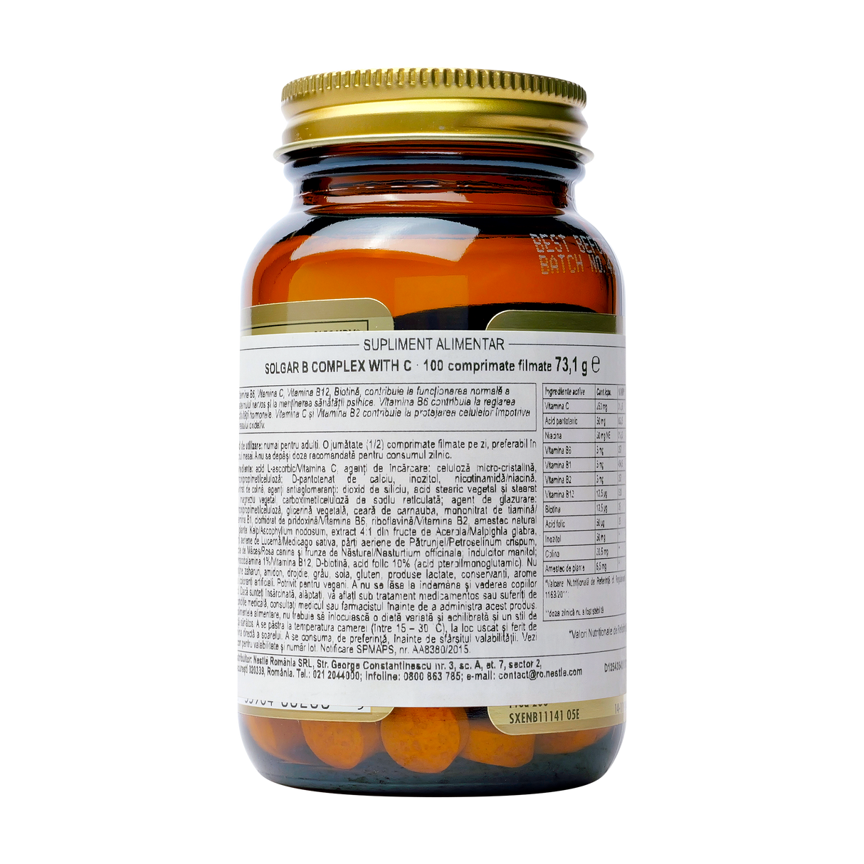Vitamin B-complex with Vitamina C 100 tablete
