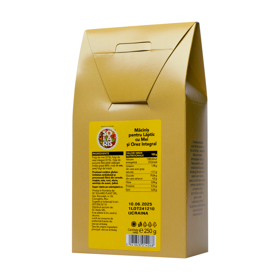 Macinis pentru laptic cu mei si orez integral 250 g