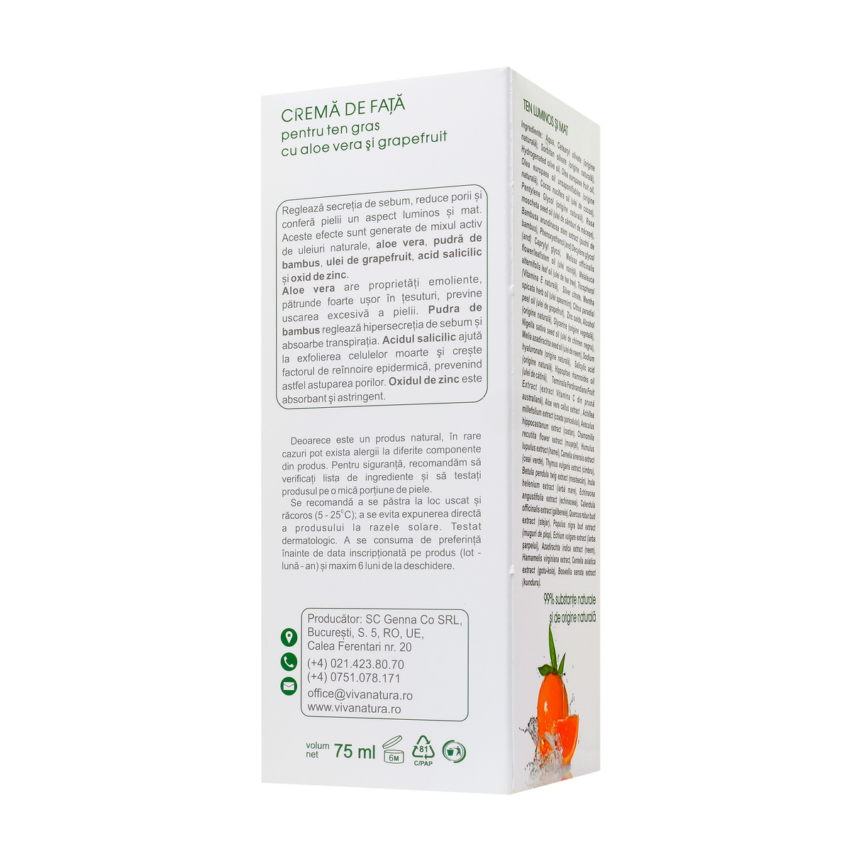 Crema fata ten gras 75 ml