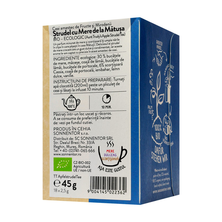Ceai fructe strudel cu mere de la matusa 18 plicuri