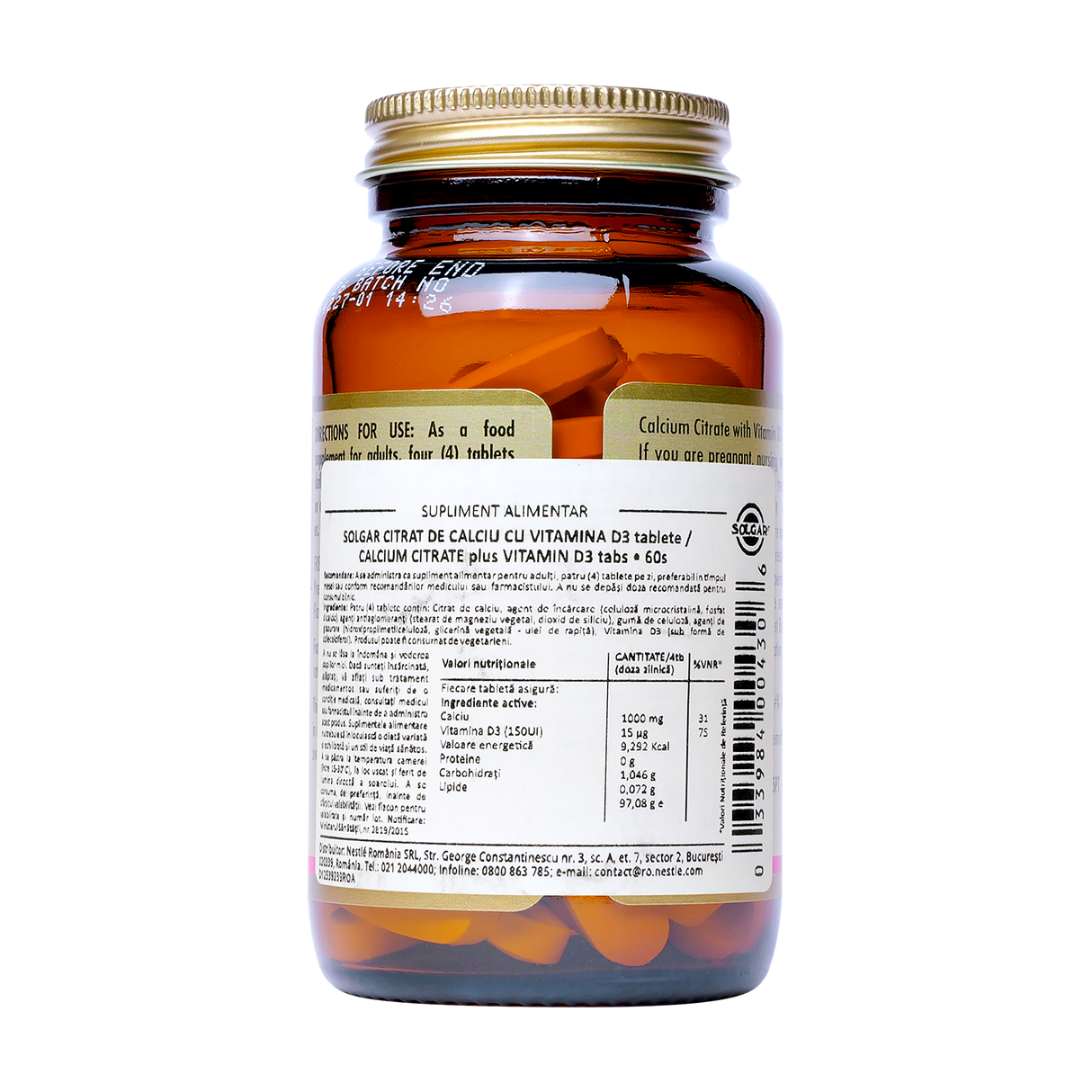 Calcium citrate 250mg with vitamin D3 60 capsule
