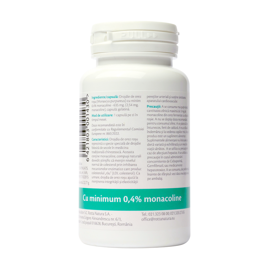 Drojdie din orez rosu red yeast rice 30 capsule