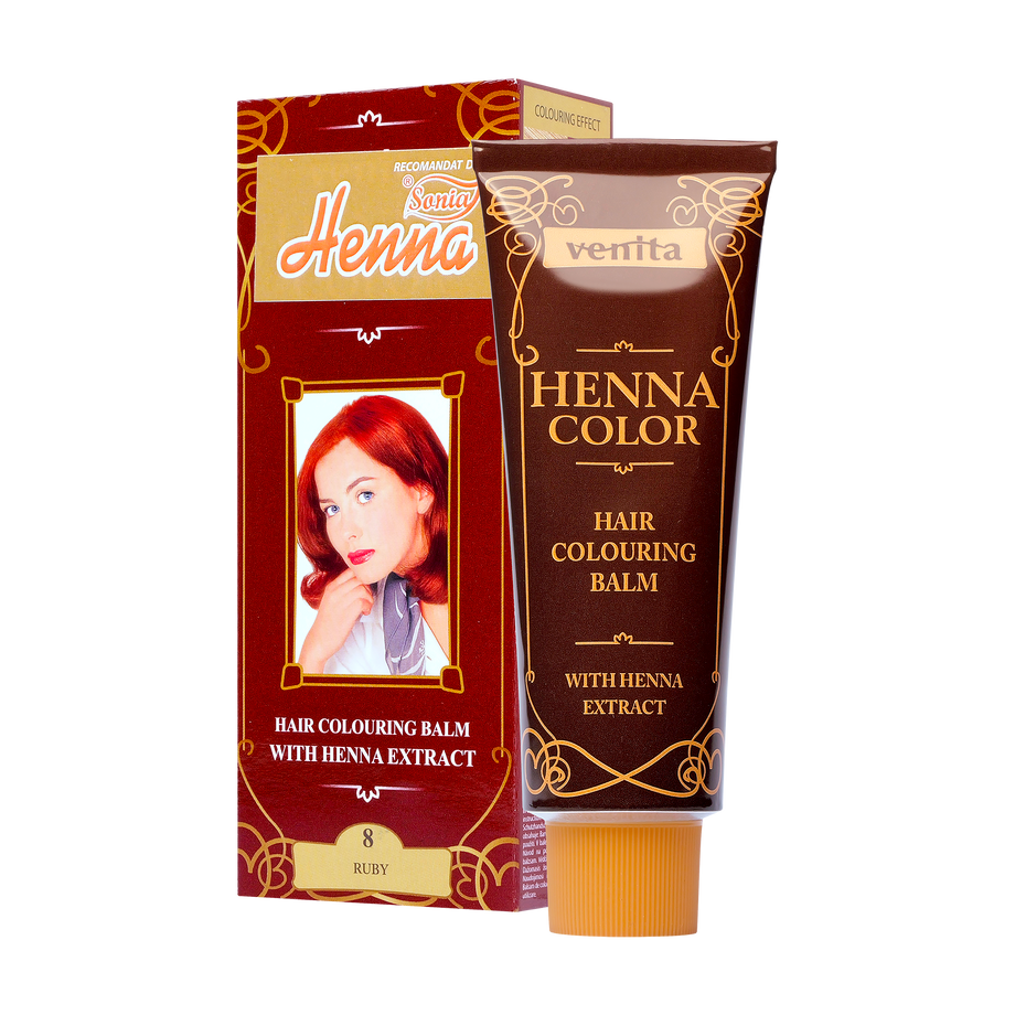 Balsam colorant par henna sonia nr.8 - rosu rubiniu 75 g