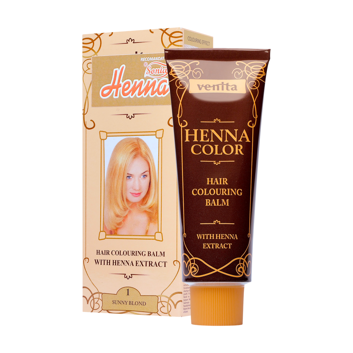 Balsam colorant par henna sonia nr.1 - blond auriu 75 g