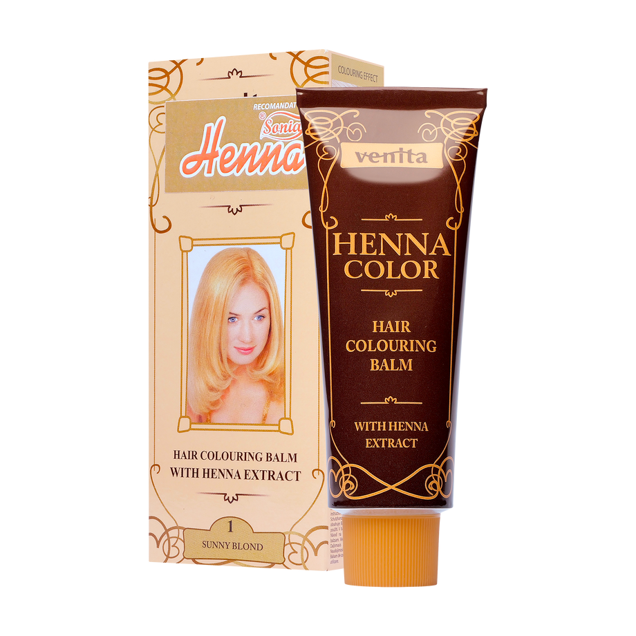 Balsam colorant par henna sonia nr.1 - blond auriu 75 g