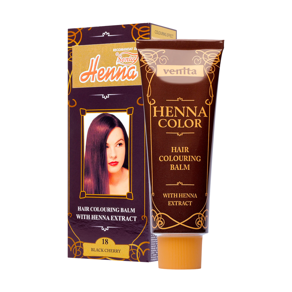 Balsam colorant henna sonia nr.18 - cireasa neaga 75 g