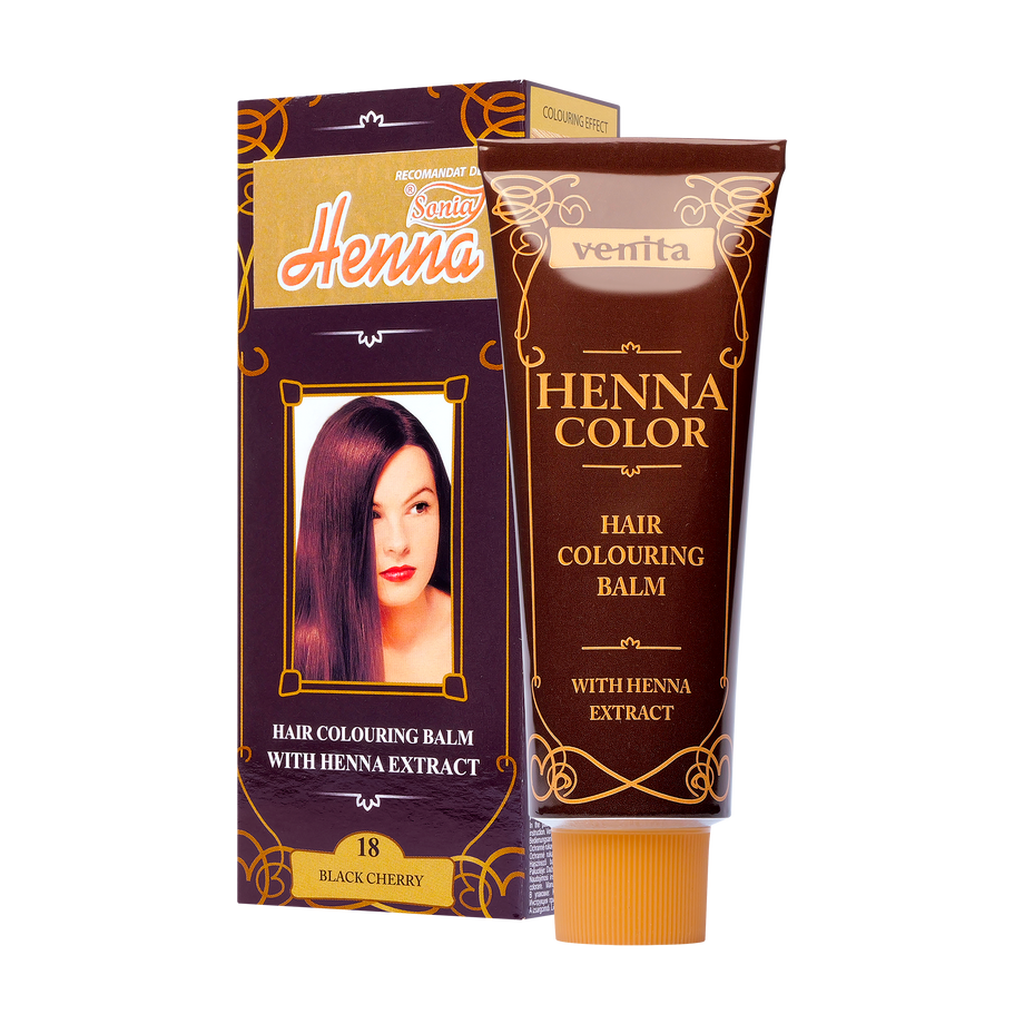 Balsam colorant henna sonia nr.18 - cireasa neaga 75 g