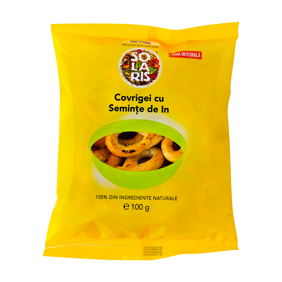 Covrigei faina integrala si seminte in 100 g