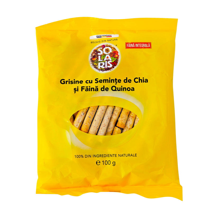 Grisine cu faina integrala, quinoa si seminte chia 100 g