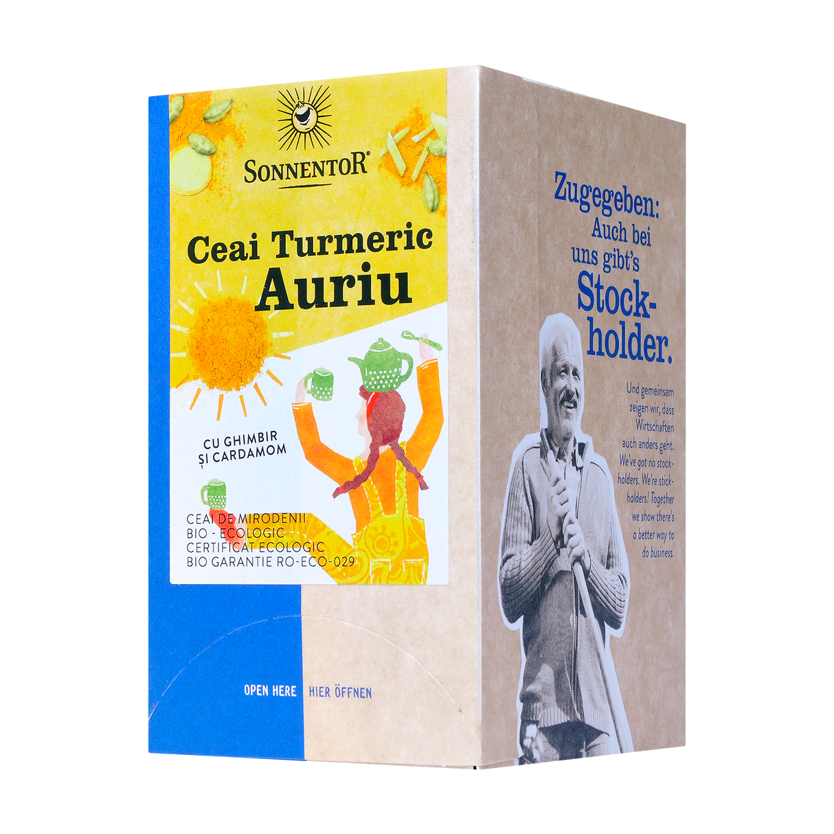Ceai turmeric auriu cu ghimbir si cardamom 18 capsule