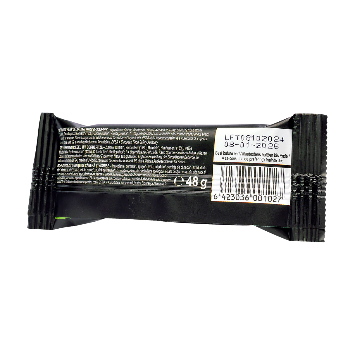 Baton cu Seminte de Canepa si Agrise 48 g