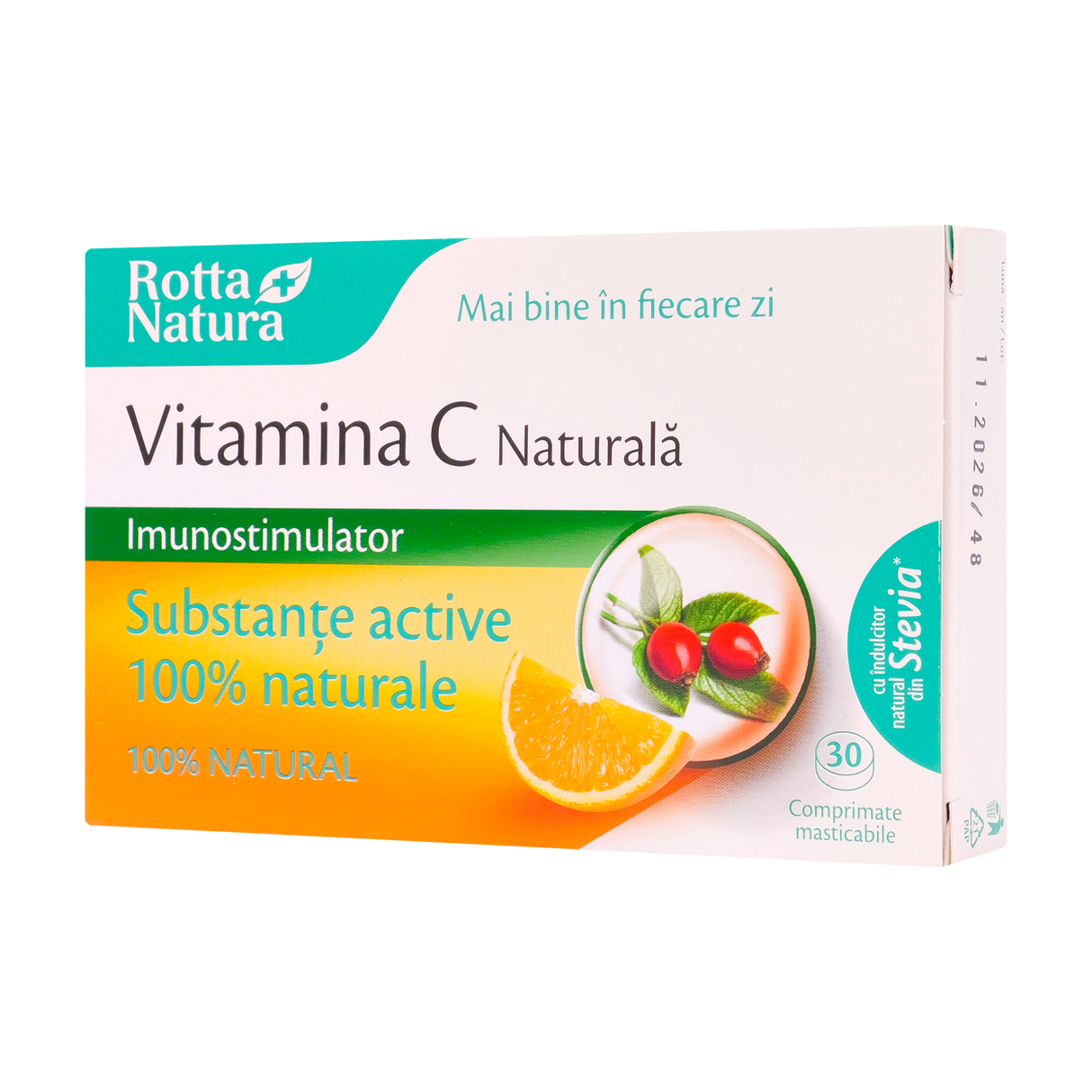 Vitamina C naturala extract din macese 30 comprimate
