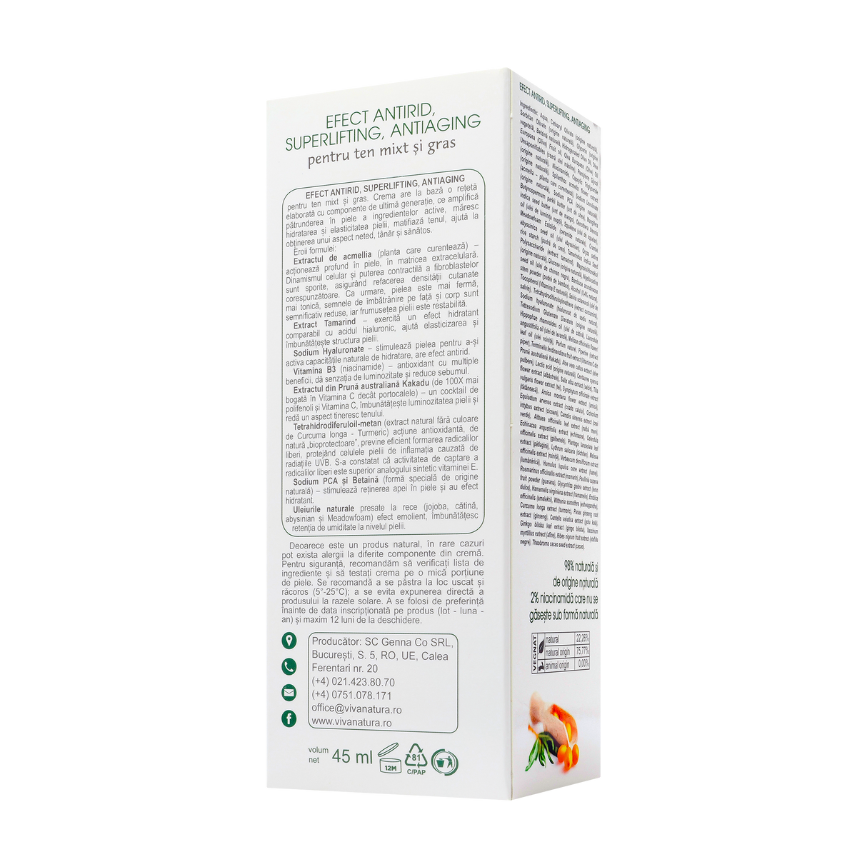 Crema antirid superlifting ten mixt si gras 45 ml