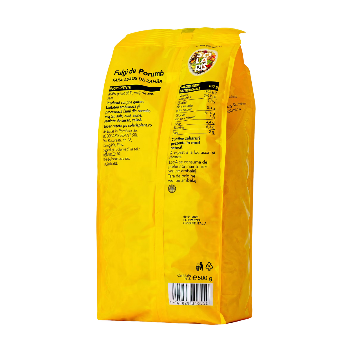 Fulgi de porumb fara adaos de zahar 500 g