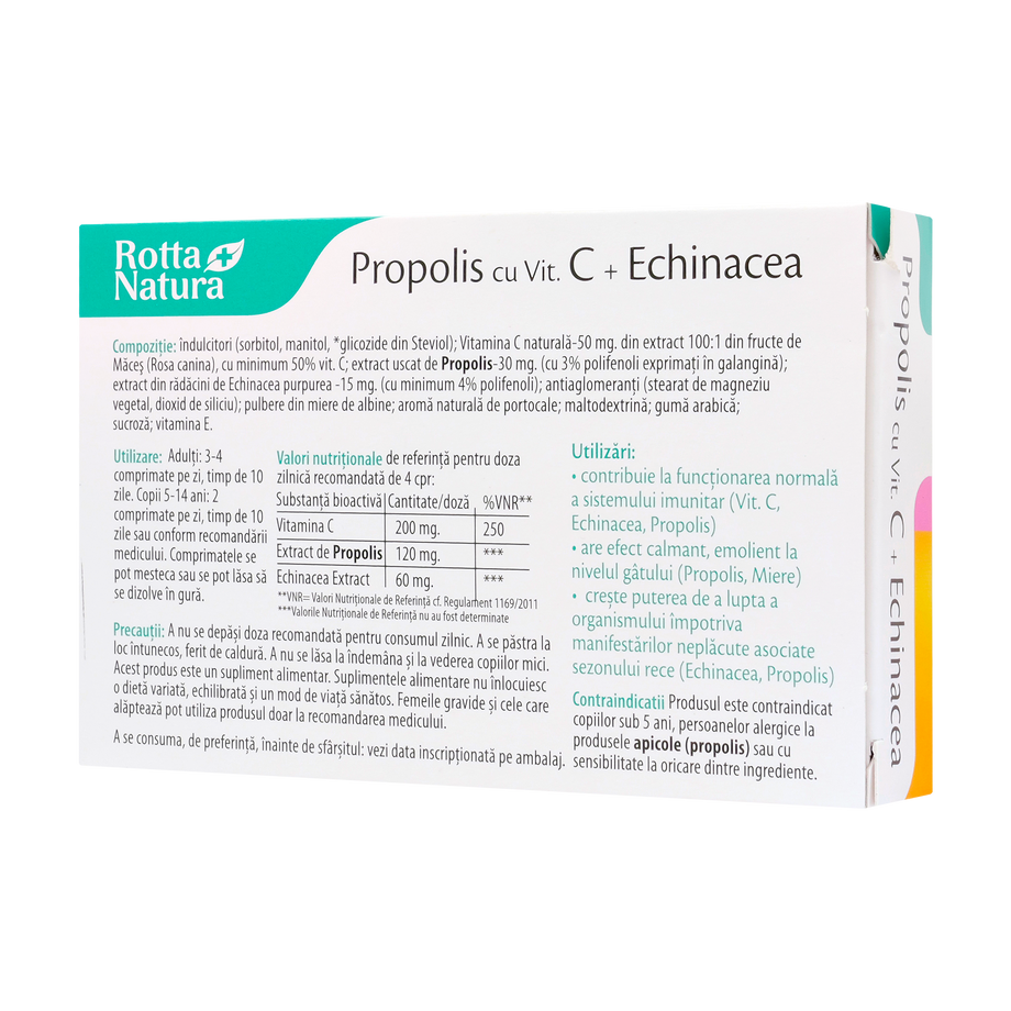Propolis + vitamina C + echinaceea 30 capsule
