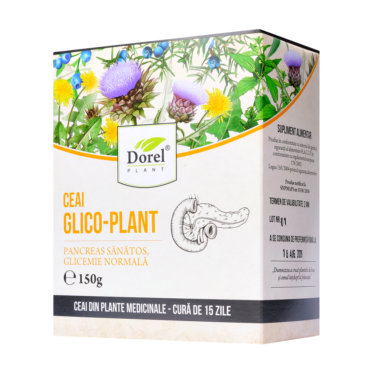 Ceai glico-plant (glicemie normala) 150 g