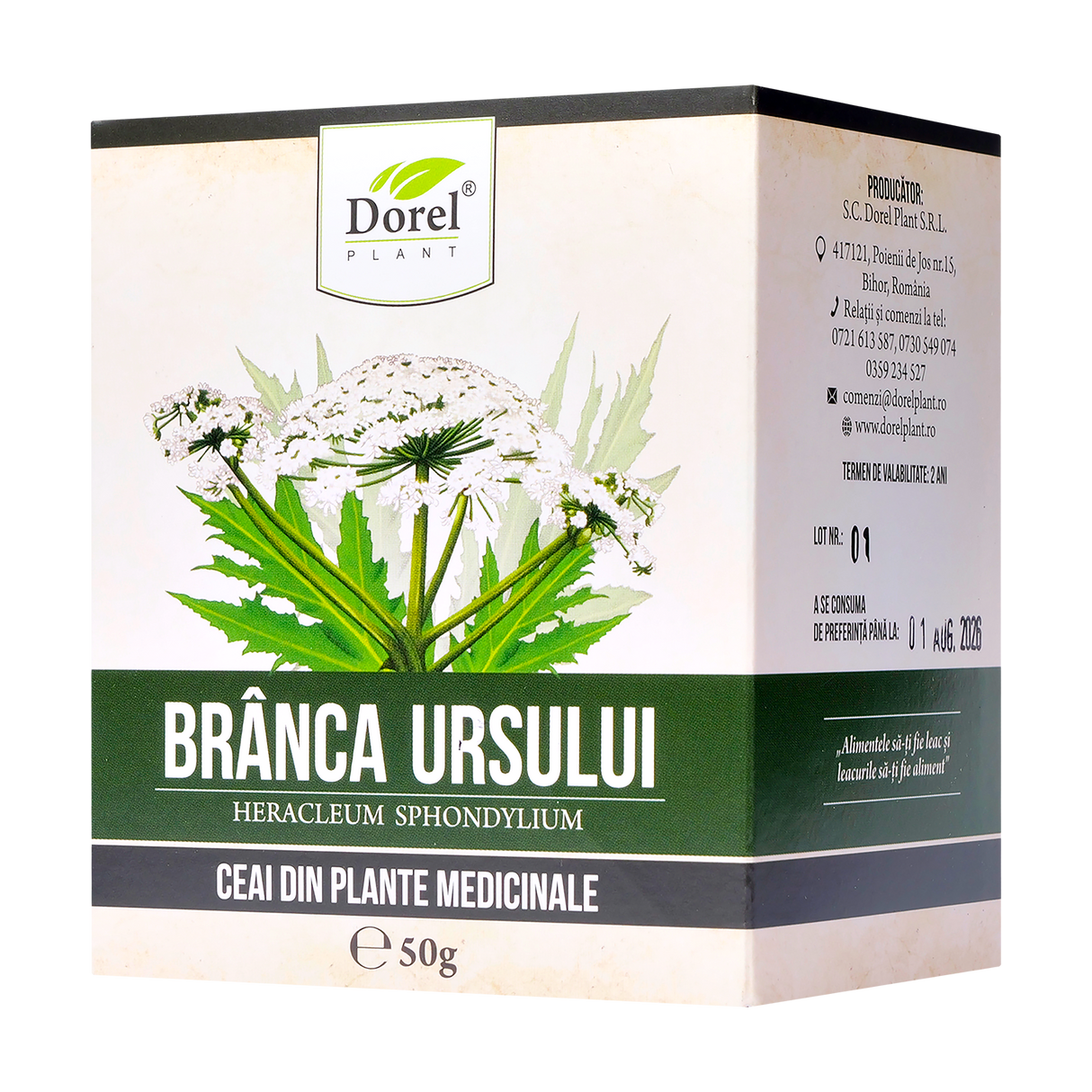 Ceai branca ursului 50 g Dorel Plant