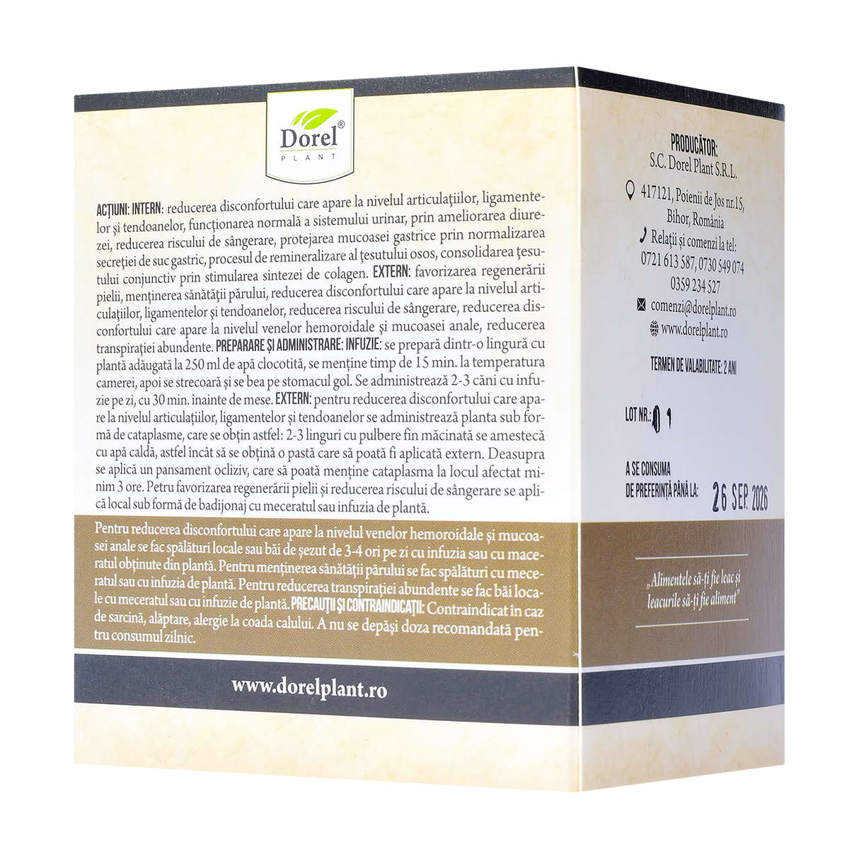 Ceai coada calului 50 g Dorel Plant