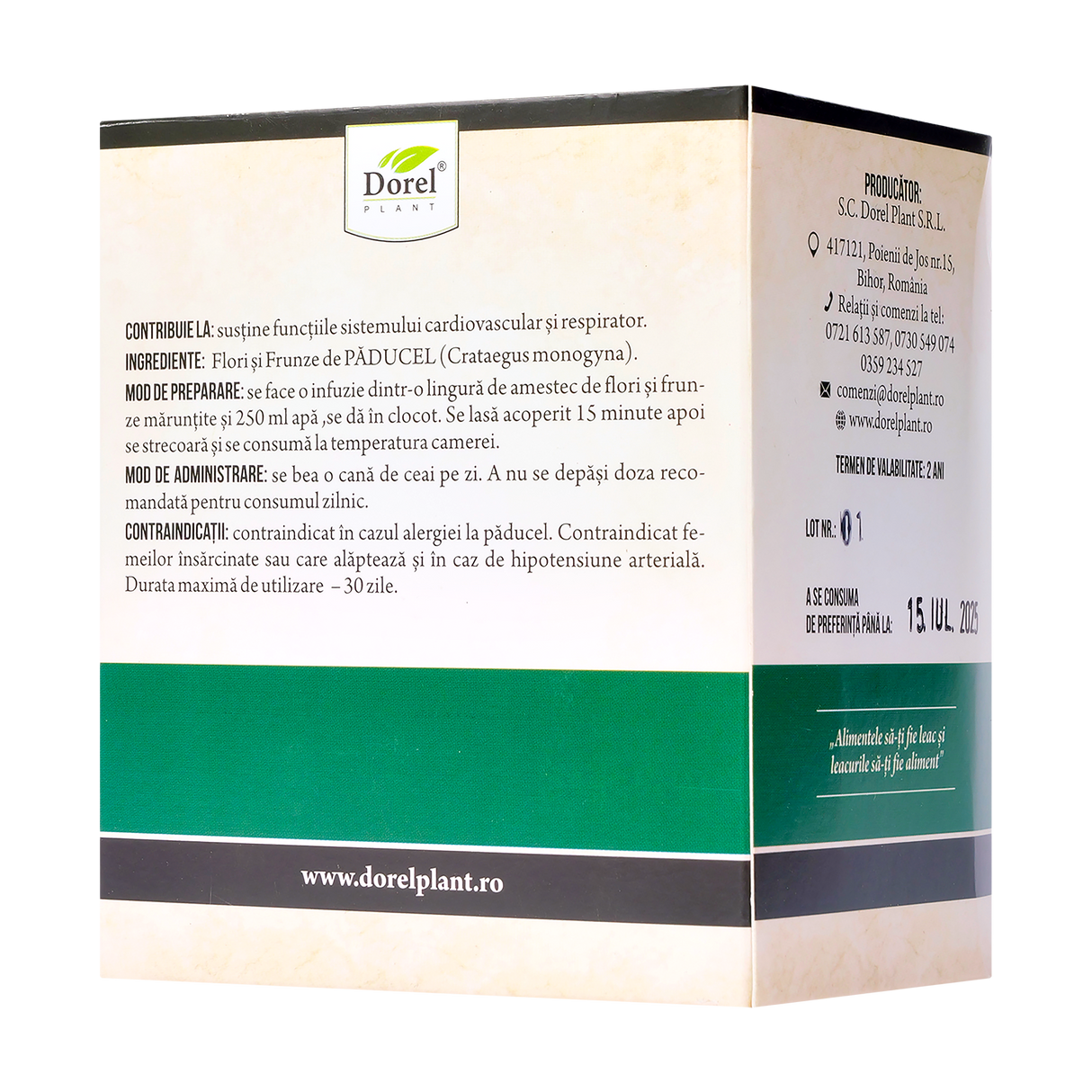 Ceai paducel flori 50 g Dorel Plant