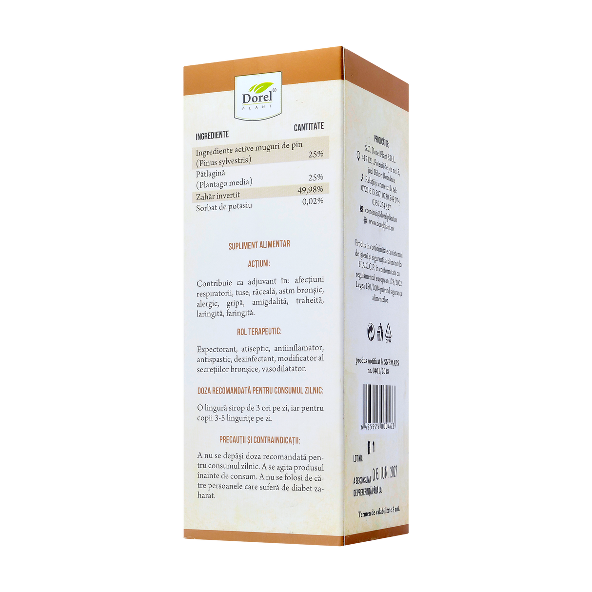 Sirop muguri pin si patlagina 200 ml